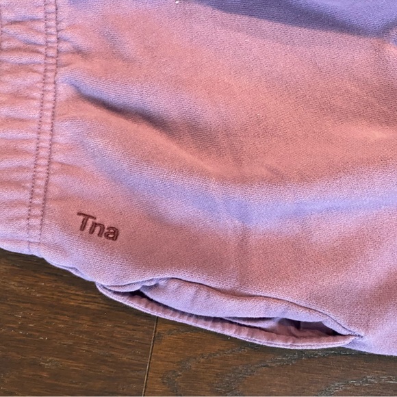TNA COZY BOYFRIEND SWEATPANTS SIZE S - PURPLE - Picture 3 of 3